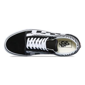 Vans Erkek Spor Ayakkabı Mix Checker Old Skool Siyah/Beyaz | 58487-605